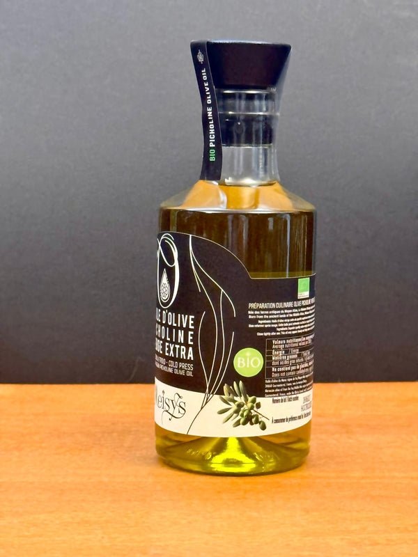 🌿 Oleisys® – Huile d’olive Vierge Extra Picholine BIO
Une huile d’olive bio d’exception

L’huile d’olive vierge extra BIO Oleisys® est issue d’une seule variété : la Picholine. Reconnue pour son fruité équilibré et sa persistance en bouche, elle incarne l’exigence et l’authenticité de la maison Oleisys®.