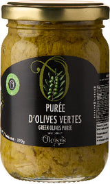 Une purée d’olives vertes onctueuse et généreuse. Elle déploie en bouche des notes douces et végétales, parfaites pour enchanter toasts, plats et instants partagés. 
