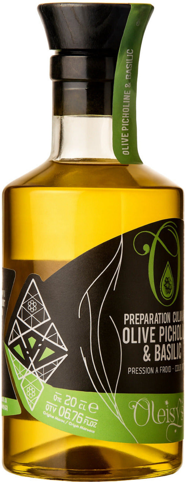 🌿 Oleisys® Huile d'olive – Préparation culinaire Olive Picholine &amp; Basilic BIO