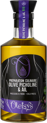 🌿 Oleisys® Huile d'olive – Préparation culinaire Olive Picholine & Ail BIO 200 ml