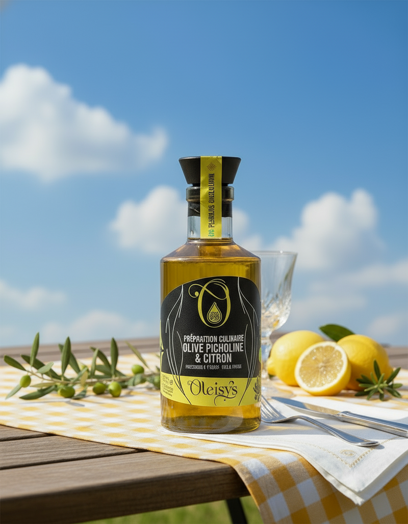 🍋 Oleisys® Huile d'olive – Préparation culinaire Olive Picholine & Citron BIO