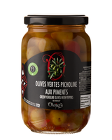 Olives Vertes Picholine aux Piments – Oleisys®