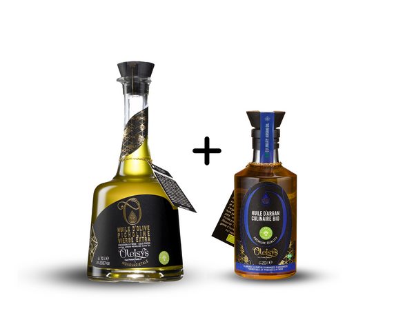 Huile d’olive Picholine vierge extra Oleisys® 700 ml + Argan 200ml