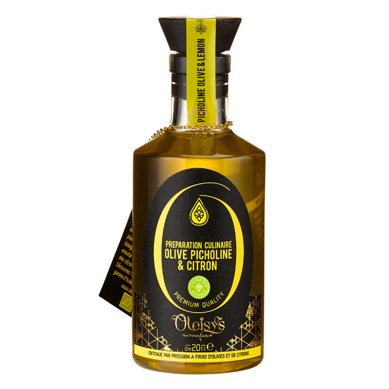 Huile d’olive culinaire olive picholine & citron Oleisys®