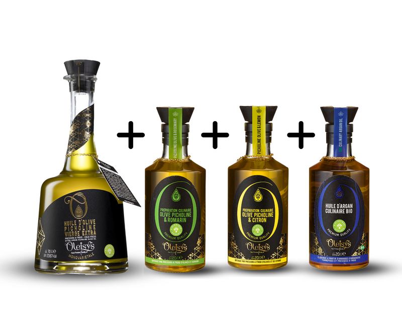 Huile d’olive Picholine vierge extra Oleisys® 700 ml + trio 200ml